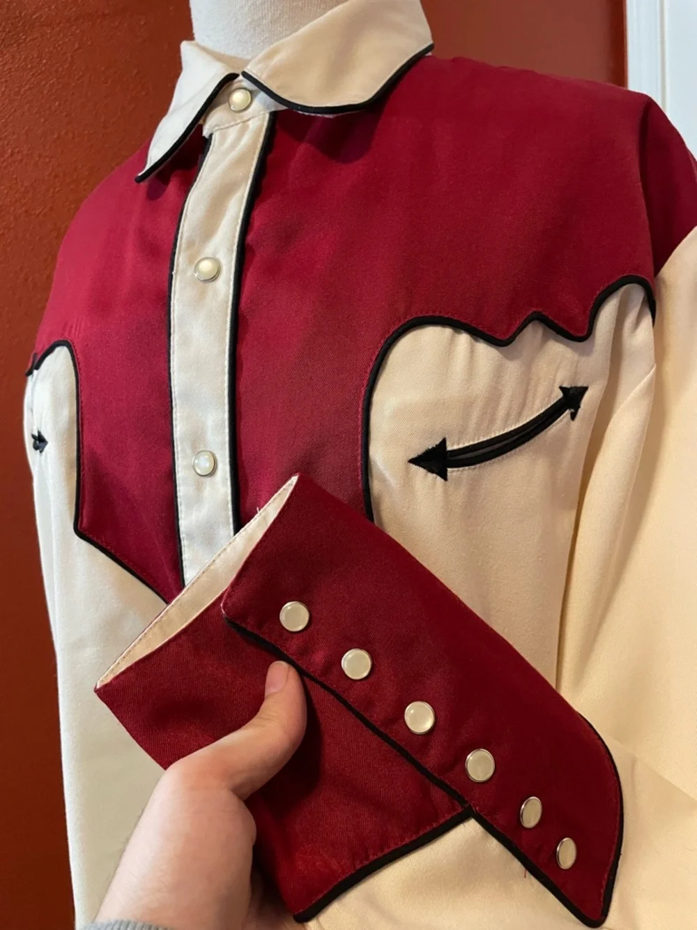 Classic Western Men’s Vintage Pearl Snap‎ Retro Rodeo Cowboy Long Sleeve Shirt